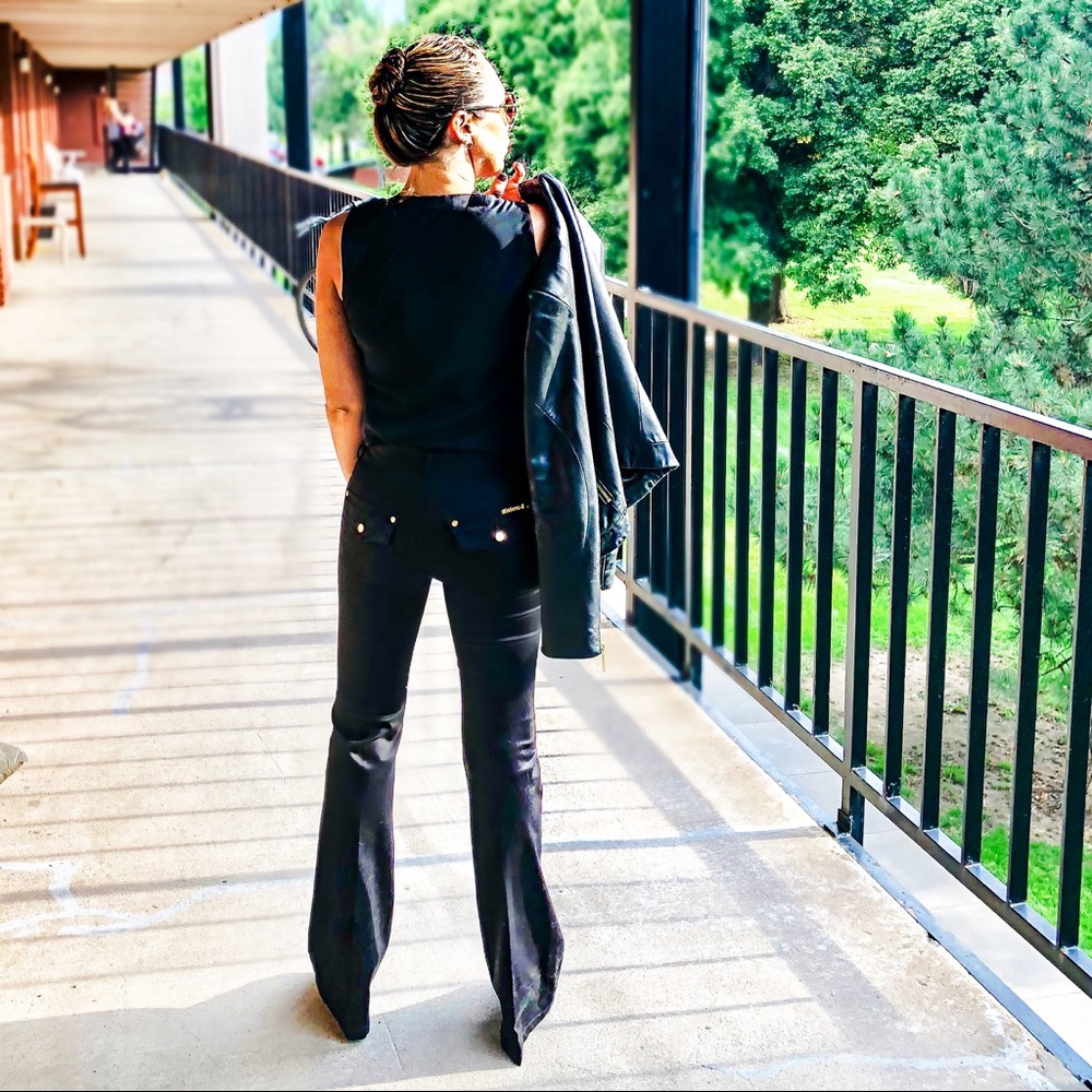 Roberto Cavalli Black Straight Leg Pants - Picture 5 of 8